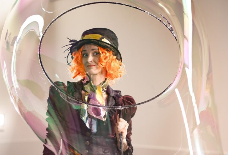 Children Parties and Birthday Parties made fun with Mad Hatter Bubble Show for Birthday Party and Kids Bubble Party Entertainer in Perth